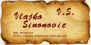 Vlajko Simonović vizit kartica